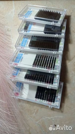 Ресницы для наращивания чёрные и цветные