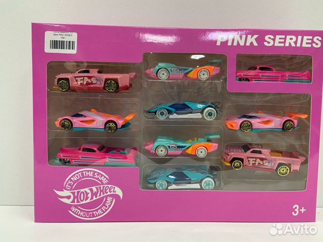Набор машинок Хот Вилс pink series 10в1