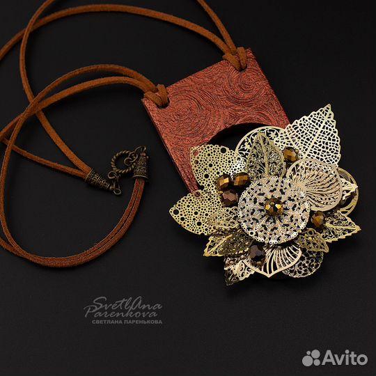 Кулон 3 в 1 музыка осени дизайнерские украшения