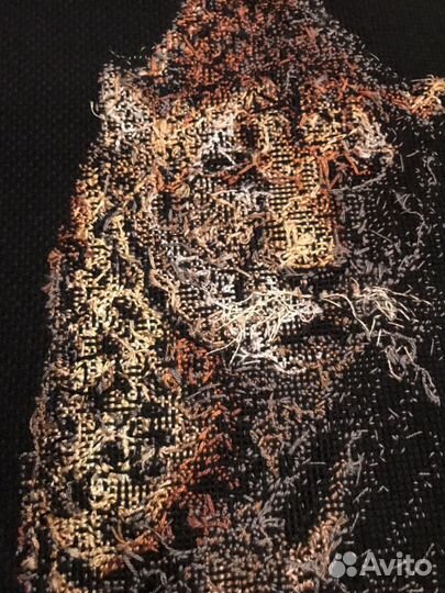 Картина вышитая крестом Гепард