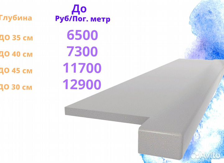 Подоконники и столешницы искусственный камень