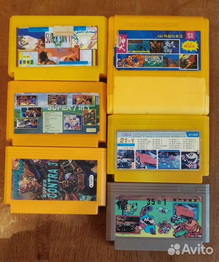 Картриджи для dendy 8 bit 90х годов