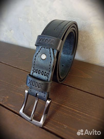 Ремень из натуральной кожи ручной работы