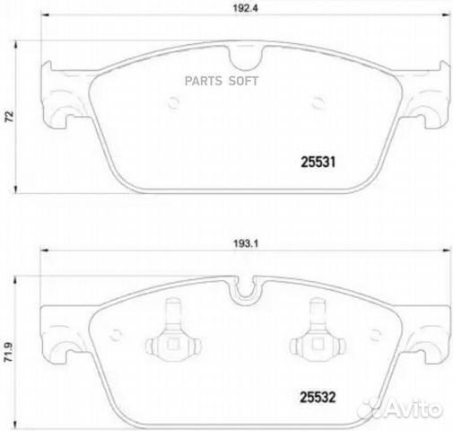 Brembo P50112 Колодки тормозные, комплект передний