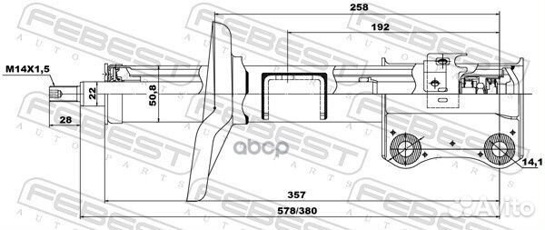 Амортизатор передний левый GAS.twin tube