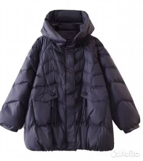 Куртка пуховик на гусином пуху Оверсайз