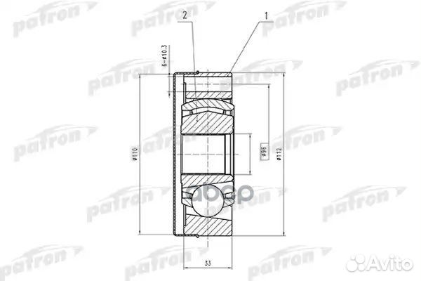Шрус внутренний 34x112 toyota camry MCV20/SXV20