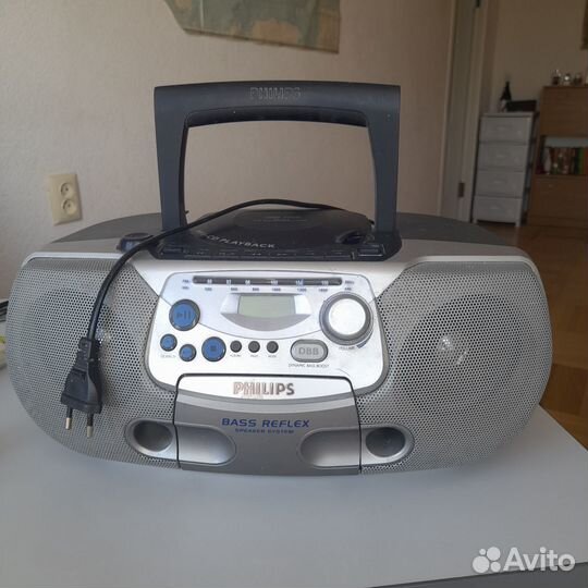 Магнитофон Phillips кассеты, радио
