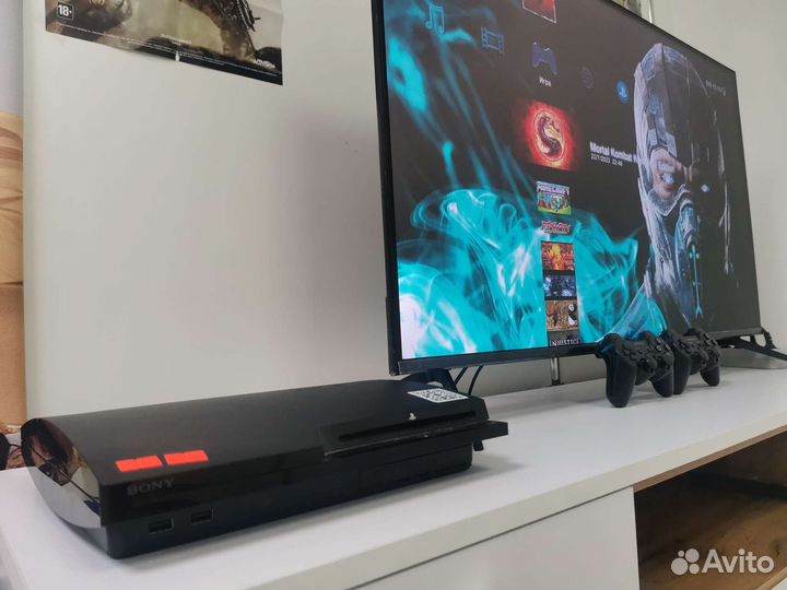 Сони Пс 3 слим 320 гб 34 игры 2 джойстика