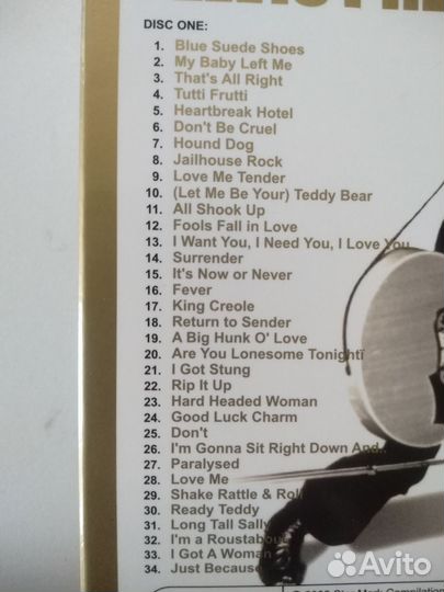 2 CD диска. elvis presley. Greatest hits