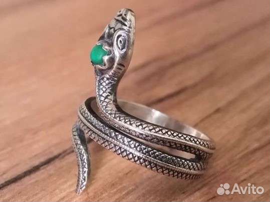 Кольцо СССР Змейка Бирюза серебро