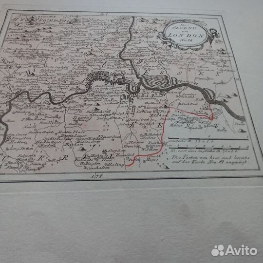 Старая карта Лондона 1789 фон Рейли