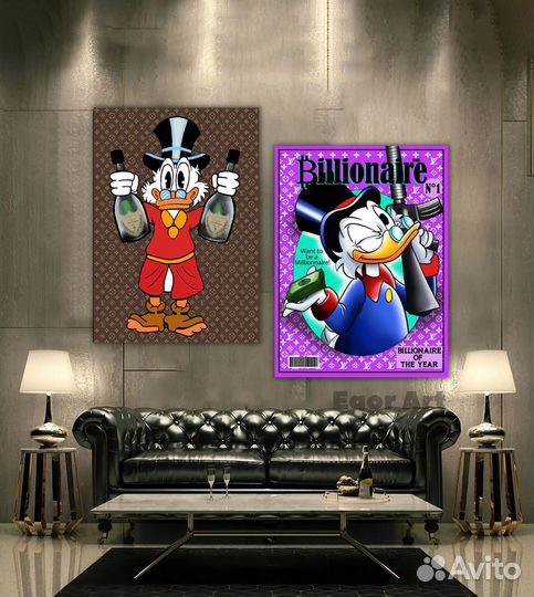 Картина на холсте в интерьер, офис, кальянную