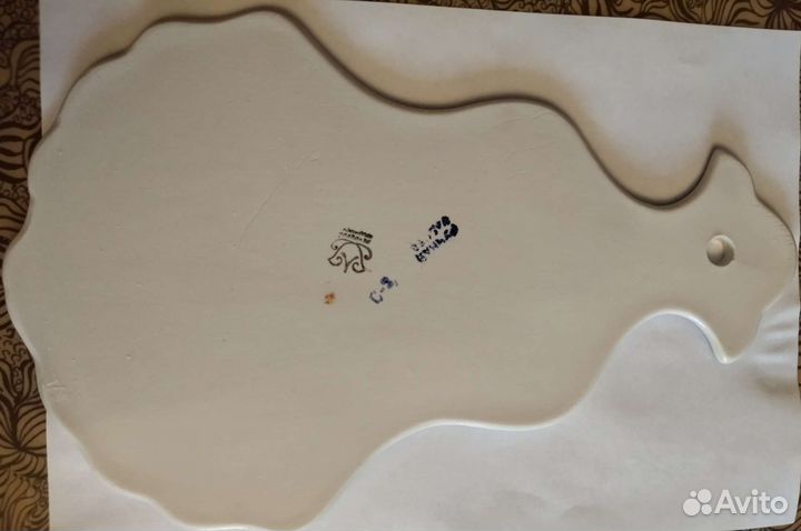 Гжель доска разделочная, ручная работа, коллекц-я