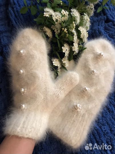 Варежки из собачьего пуха самоедской лайки