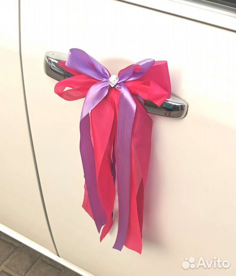 Украшения на зеркала для свадебного кортежа