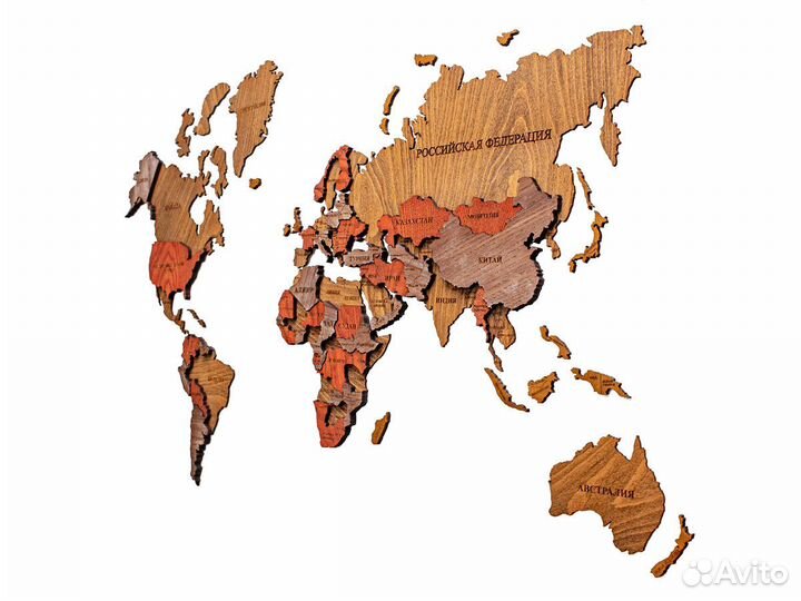 Деревянная карта мира Ставрополь