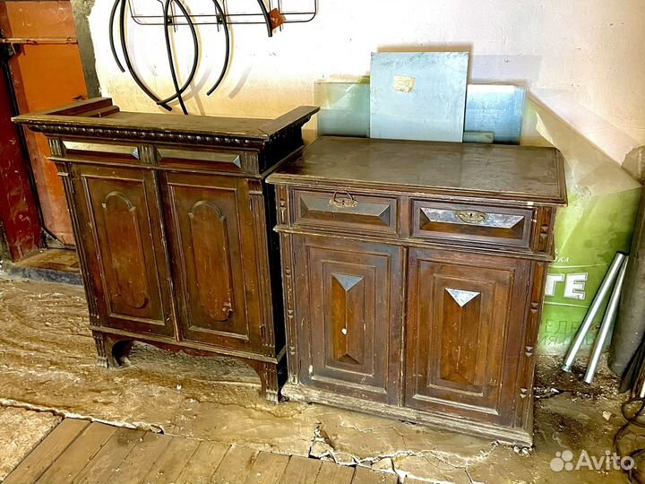 Старинный антикварный буфет СССР винтаж