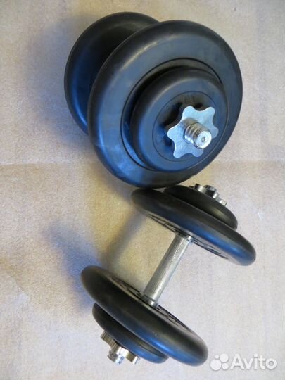 Гантели обрезиненные разборные 2х13,5 (новые)