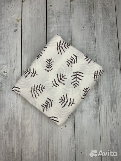 Плед детский муслин, плюш 110х140