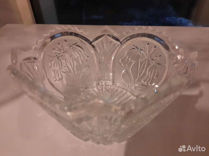 Хрустальная конфетница СССР
