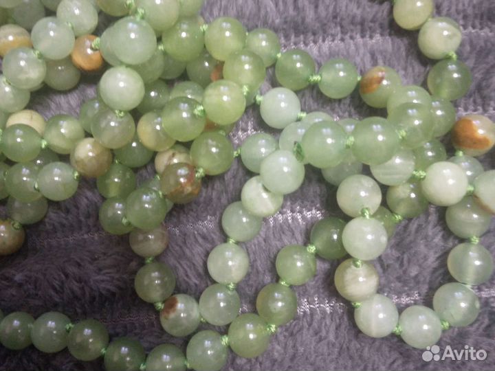 Бусы жадеит натуральные