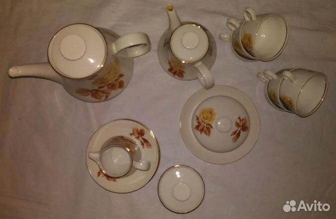 Сервиз торг ретро винтаж гдр GDR 6 персон Golditz