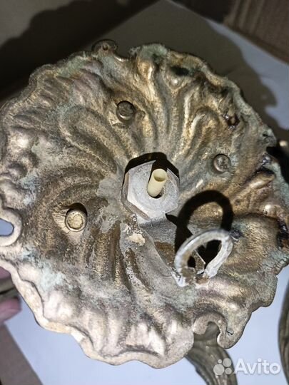 Рожки в сборе лот для люстры бра латунь бронза