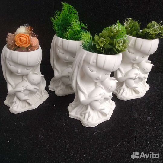 Кашпо для суккулентных. Девочки