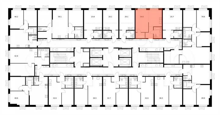 1-к. квартира, 34,6 м², 10/33 эт.