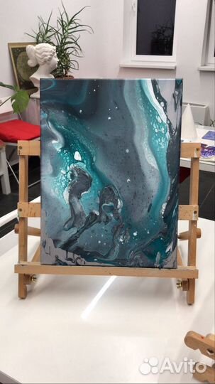 Интерьерная картина флюид арт