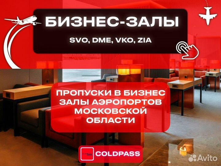 Проход в бизнес зал Шереметьево, Домодедово и др