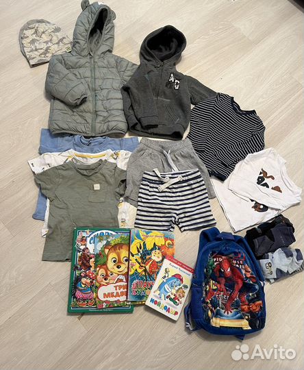Вещи пакетом на мальчика 80 86 92