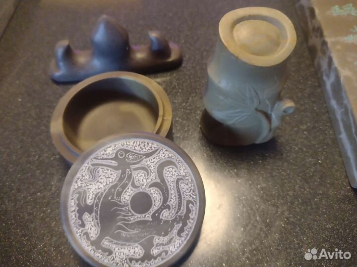 Китайский набор для каллиграфии из яшмы