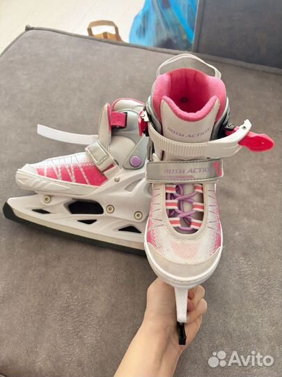 Коньки детские раздвижные 33 36