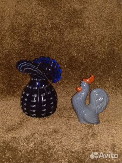 Фарфоровые статуэтки СССР лев с арбузом и топтун
