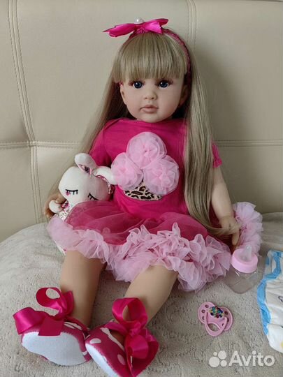 Кукла Реборн мягконабивная девочка 60 см