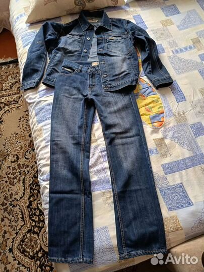 Джинсовый костюм подростковвй
