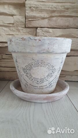 Горшок для цветов глиняный