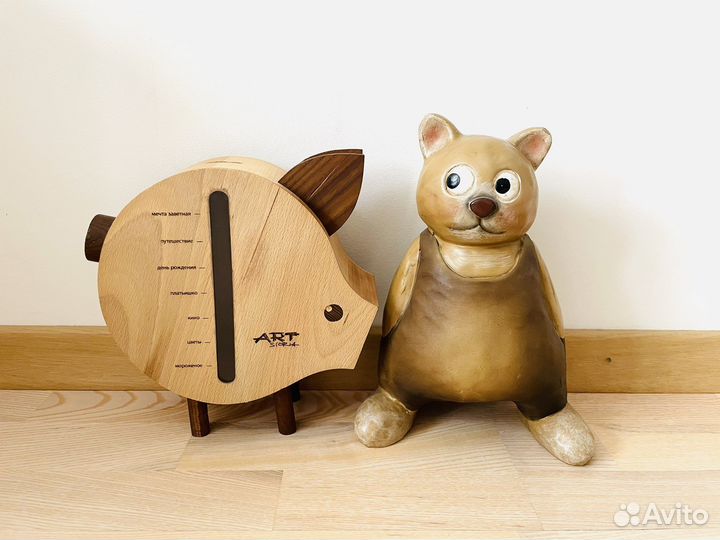 Копилка свинка, фигурка кот