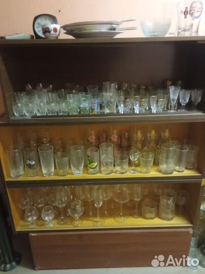 Фужеры, бокалы, рюмки. Хрусталь. Стекло. СССР