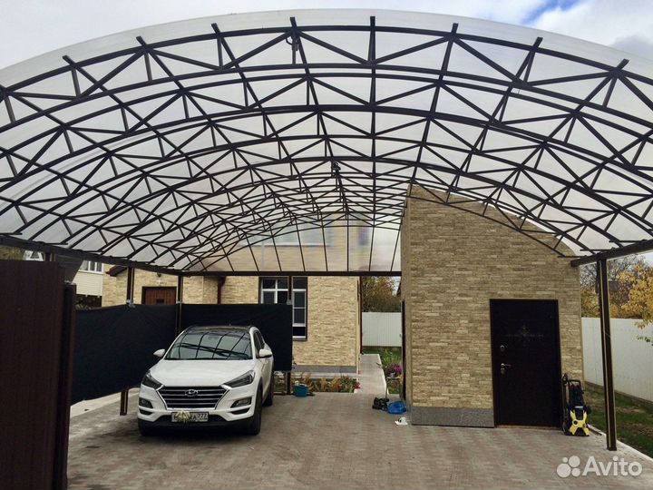 Навесы с хозблоком