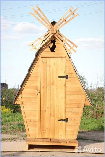 Дачный туалет деревянный с установкой RWK