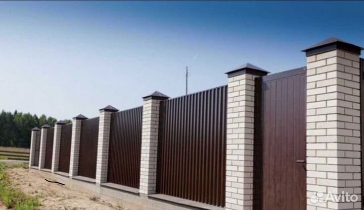 Забор из профнастила под ключ