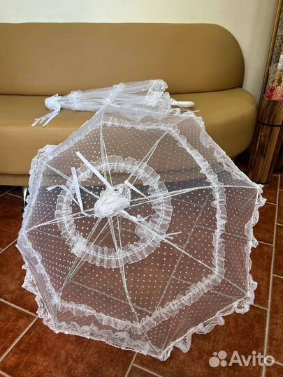 Кружевной зонт новый