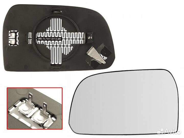 Полотно зеркала hyundai tucson 04-09 LH лев. сфери