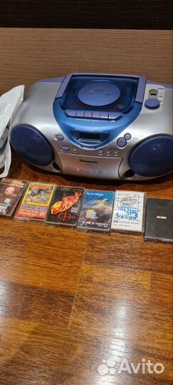 Магнитофон кассетный и CD диков panasonic, кассеты