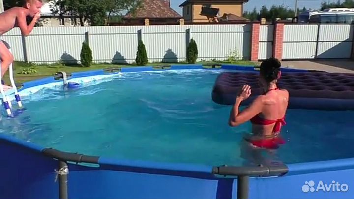 Каркасный бассейн в баню 305х100 новый