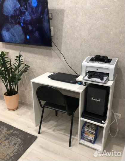 Компьютерный стол №30 Белый 108х86х39 см новый