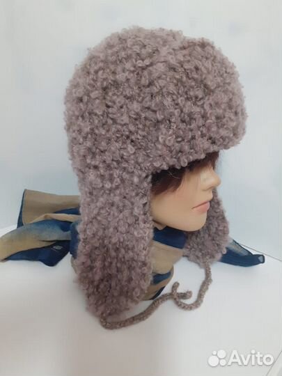 Шапка-ушанка букле зимняя